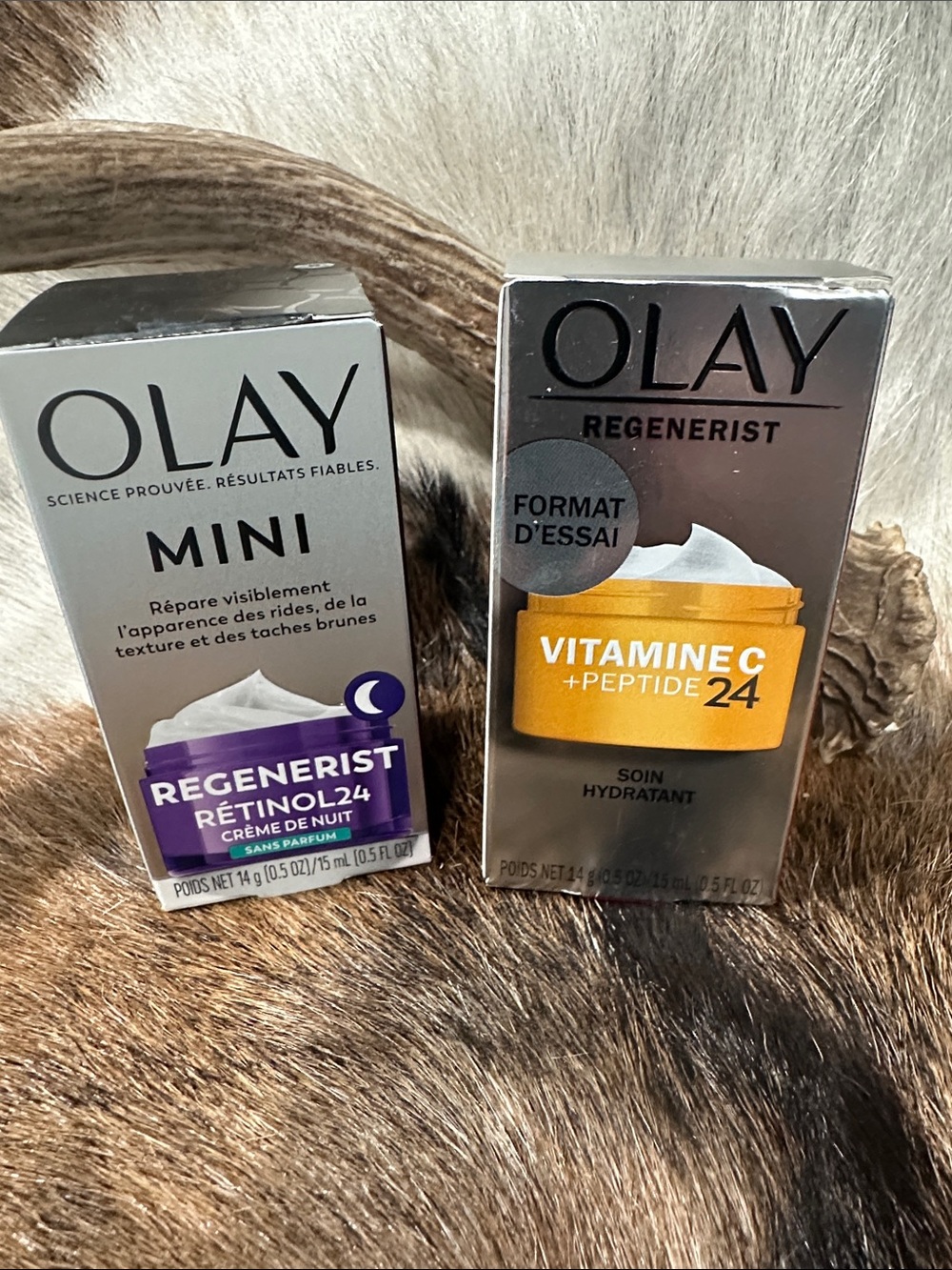 Olay Regenerist Retinol 24 & Vitamin C Peptide 24 0.5 oz NIB